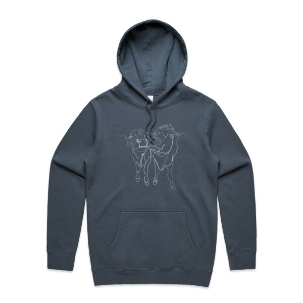 Heavy weight Bean and Marshmallow line art hoodie Thumbnail
