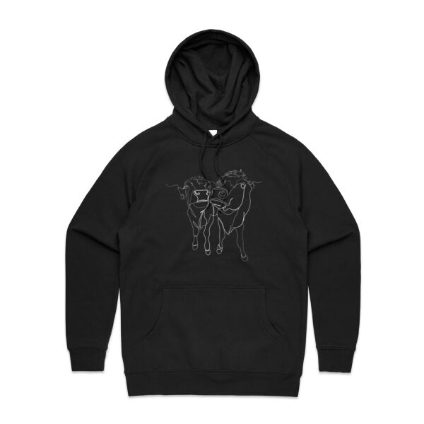 Medium weight Bean and Marshmallow line art hoodie  Thumbnail
